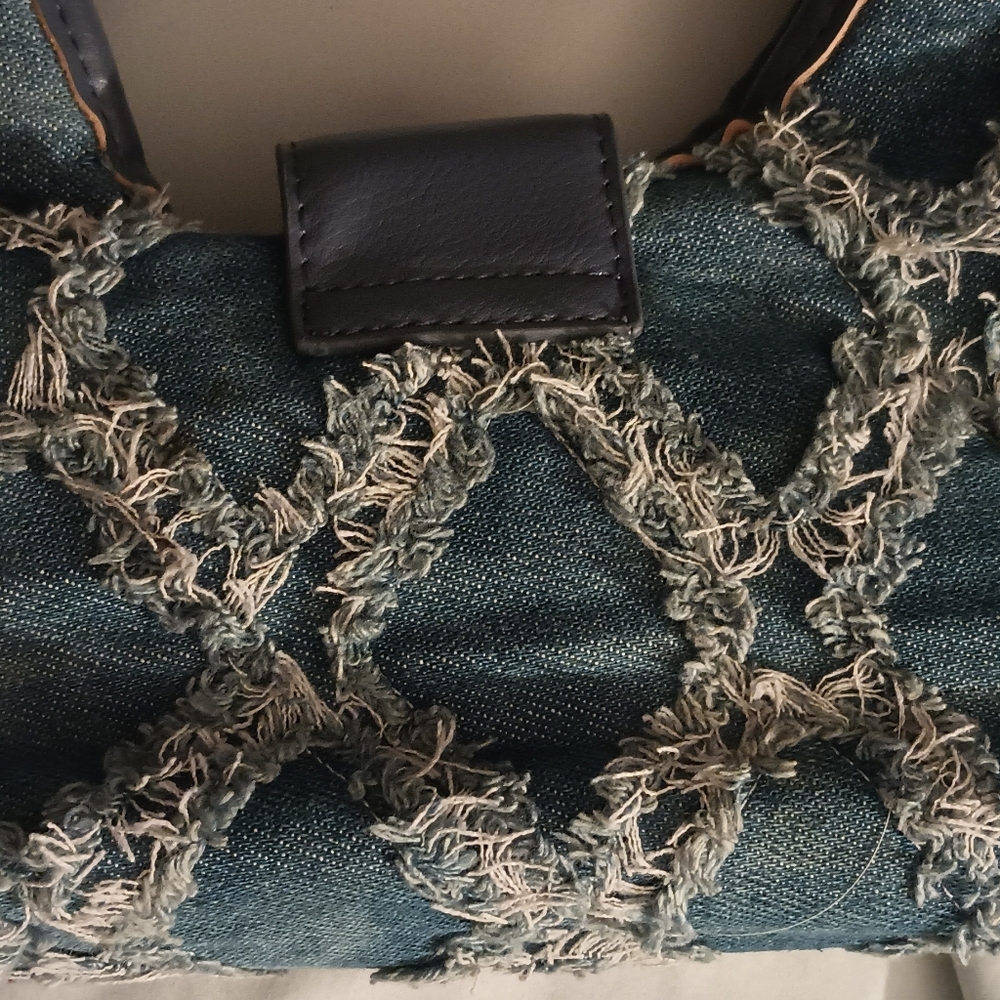 Cute Denim Mini 2 Way Crossbody Handbag NWOT - Picture 3 of 8